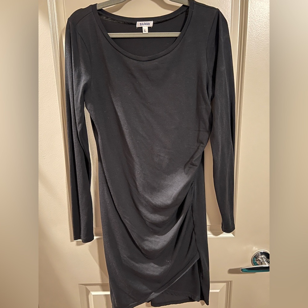Tildon Black Long Sleeve Dress
